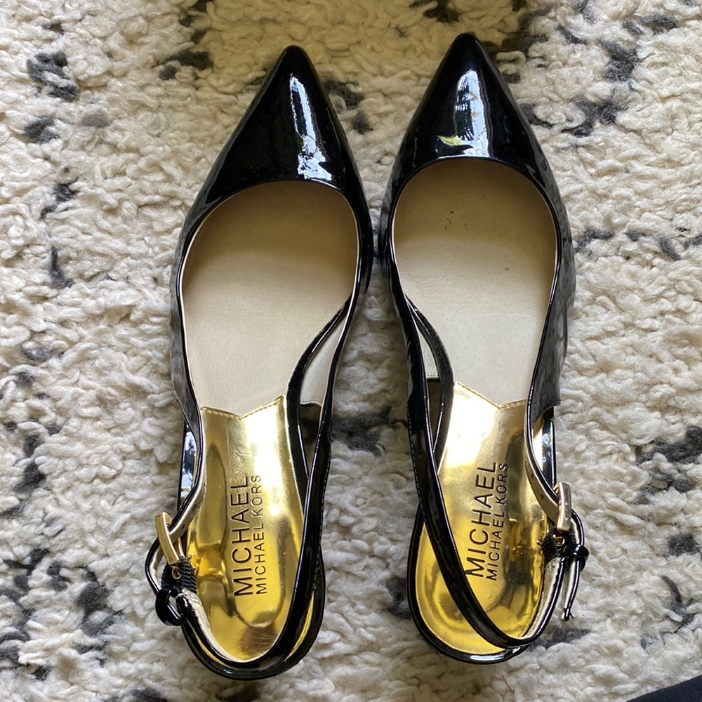 Michael Kors Kelsey Sling shoes Black Sz 6.5